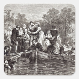 Wiegen voor de kolonisten in Jamestown Vierkante Sticker