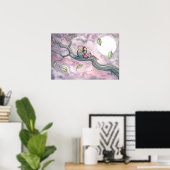 Wiegiedruk op de Wind Faerie en Uil Poster (Thuiskantoor)