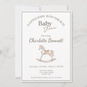 Wiegje Baby Shower Neutraal Kaart (Voorkant)