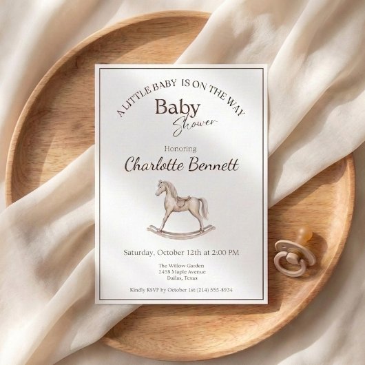 Wiegje Baby Shower Neutraal Kaart