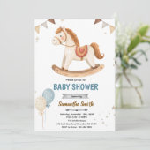 Wiegje Paard Baby Shower Uitnodiging (Staand voorkant)