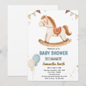 Wiegje Paard Baby Shower Uitnodiging (Voorkant / Achterkant)