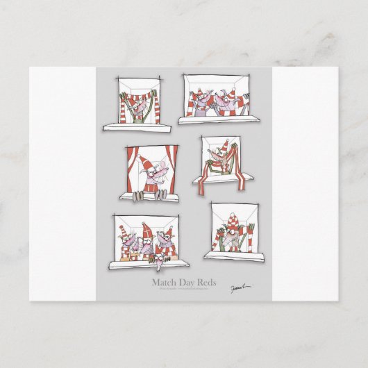 wiegy match day reds briefkaart (Voorkant)