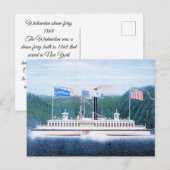 Wiehawken stoomveerboot 1868 briefkaart (Voorkant / Achterkant)