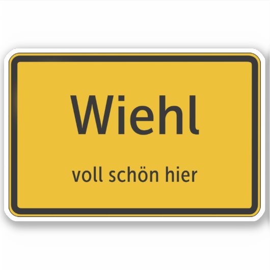 Wiehl Aufkleber Sticker Autoaufkleber (Voorkant)