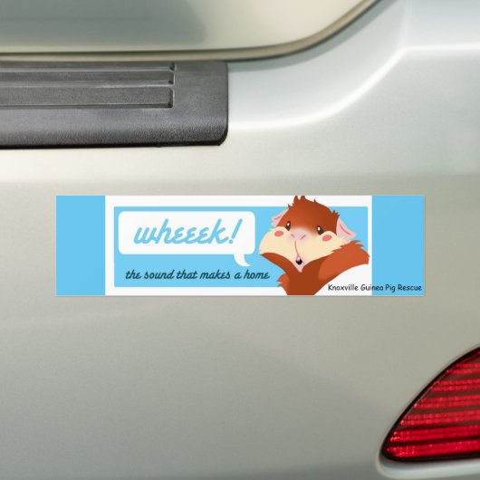 "Wiek!" Guinee-Varkenshaar Bumpersticker (Op auto)