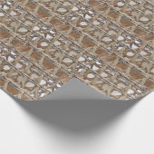 Wieker van mand in bruin cadeaupapier (Hoek)