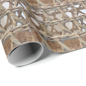 Wieker van mand in bruin cadeaupapier (Rol Hoek)