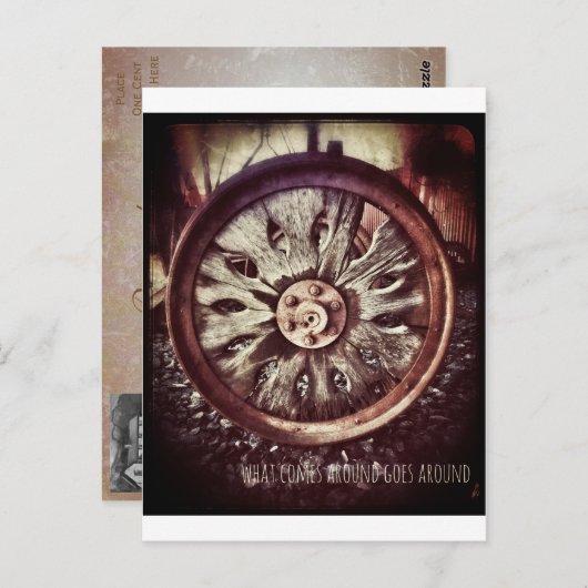 wiel briefkaart (Voorkant / Achterkant)