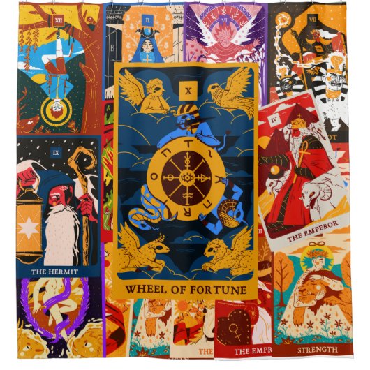 Wiel fortuin douchegordijn (Voorkant)