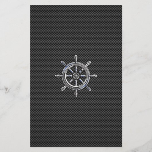 Wiel op koolstofvezelstijl briefpapier (Voorkant)