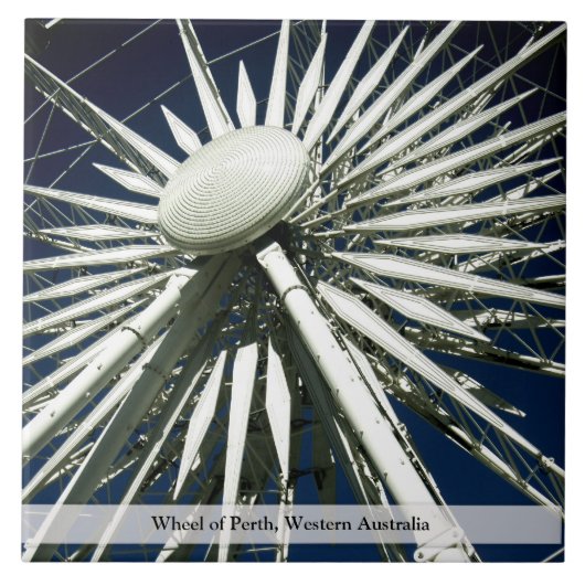 Wiel Perth, Westerne Australische keramische Tegel Tegeltje (Voorkant)