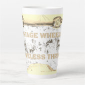  wiel, tijdloze sensatie – Retro Car & Motor Latte Mok (Voorkant)