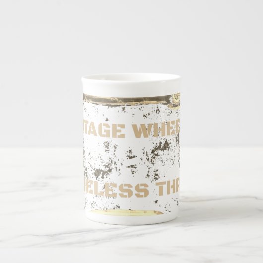 wiel, tijdloze sensatie – Retro Car & Motor Porselein Kop (Voorkant)