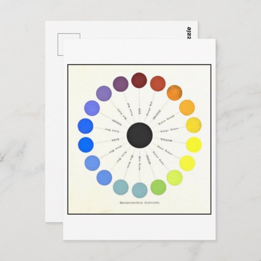 wiel van complementaire kleuren Briefkaart (Voorkant / Achterkant)