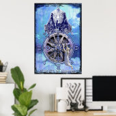 Wiel van de afdruk van de fortuin poster (Thuiskantoor)