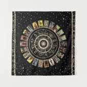 Wiel van de dierenriem, astrologie grafiek en de M Wandkleed (Voorkant)