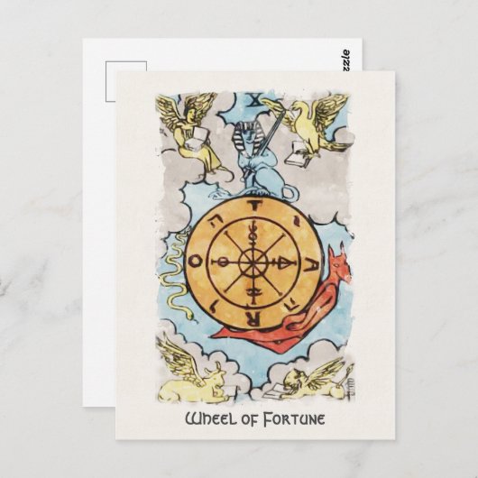 Wiel van de forensische Kaart Arcana Tarot (Voorkant / Achterkant)