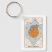 Wiel van de "Fortune tarot card"-esoterische diffu Sleutelhanger (Voorkant)