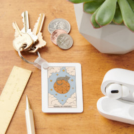 Wiel van de "Fortune tarot card"-esoterische diffu Sleutelhanger