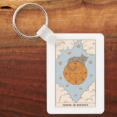 Wiel van de "Fortune tarot card"-esoterische diffu Sleutelhanger (Voorkant)