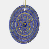 Wiel van de Griekse sleutelversiering Keramisch Ornament (Rechts)