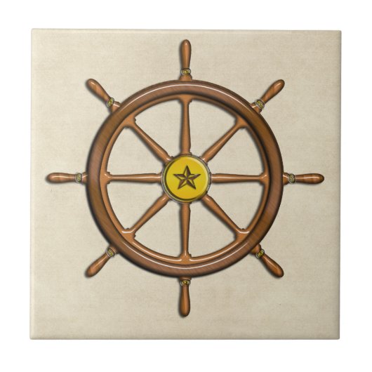 Wiel van de Nautical Ship Tegeltje (Voorkant)
