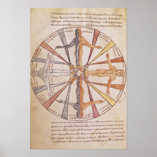 Wiel van de seizoenen en maanden poster (Voorkant)