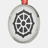 Wiel van Dharma (Boeddhisme, hindoes) Metalen Ornament (Links)