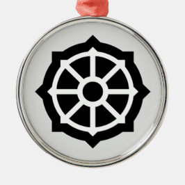 Wiel van Dharma (Boeddhisme, hindoes) Metalen Ornament