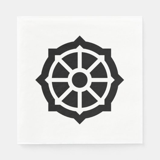 Wiel van Dharma (Boeddhisme, hindoes) Servet (Voorkant)