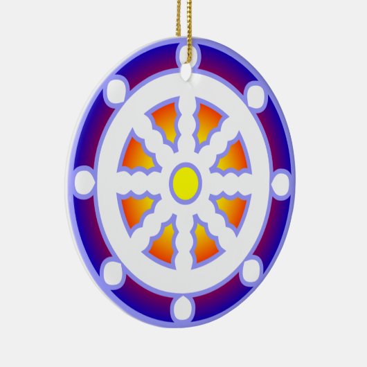 Wiel van Dharma Keramisch Ornament (Rechts)
