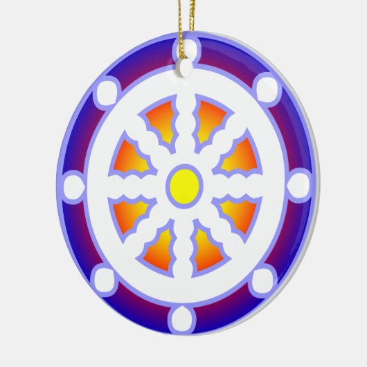 Wiel van Dharma Keramisch Ornament (Links)