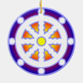 Wiel van Dharma Keramisch Ornament (Achterkant)