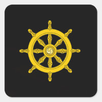 Wiel van Dharma Sticker - Zwart