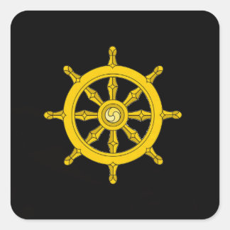 Wiel van Dharma Sticker - Zwart