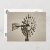 Wiel van een leeg Briefkaart van de windmolen (Voorkant / Achterkant)