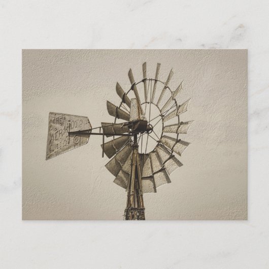 Wiel van een leeg Briefkaart van de windmolen (Voorkant)