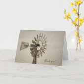 Wiel van een windmolen Dank u Wenskaart Kaart (Gele Bloem)
