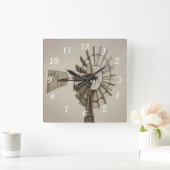 Wiel van een windmolen Sepia wandklok (Huis)