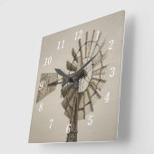 Wiel van een windmolen Sepia wandklok (Hoek)