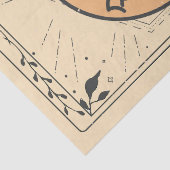 Wiel van fortuin tarot kaart kruiden bladeren tissuepapier (Detail)