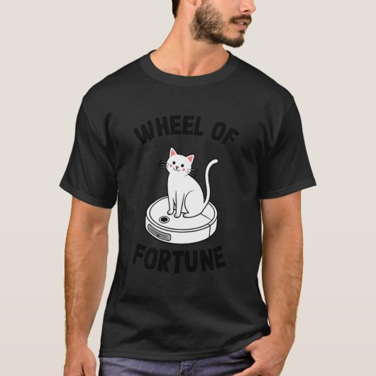 Wiel van Fortune Robotstofzuiger Funny Cat 3 T-shirt (Voorkant)