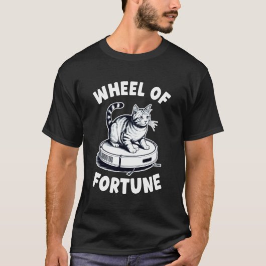 Wiel van Fortune Robotstofzuiger Funny Cat 4 T-shirt (Voorkant)