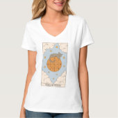 Wiel van Fortune tarot-kaart modern majoor Arcana T-shirt (Voorkant)