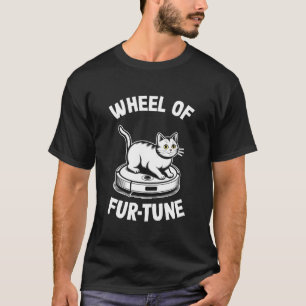Wiel van Fur-Tune Kat Grap Robot Stofzuiger Ca T-shirt