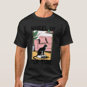 Wiel van Fur-Tune Kat Grap Robot Stofzuiger Ca T-shirt