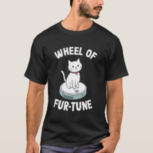 Wiel van Fur-Tune Kat Grap Robot Stofzuiger Ca T-shirt