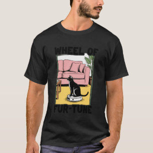 Wiel van Fur-Tune Kat Grappen Robot Stofzuiger Ca T-shirt