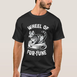 Wiel van Fur-Tune Kat Op Robot Stofzuiger Kat  T-shirt